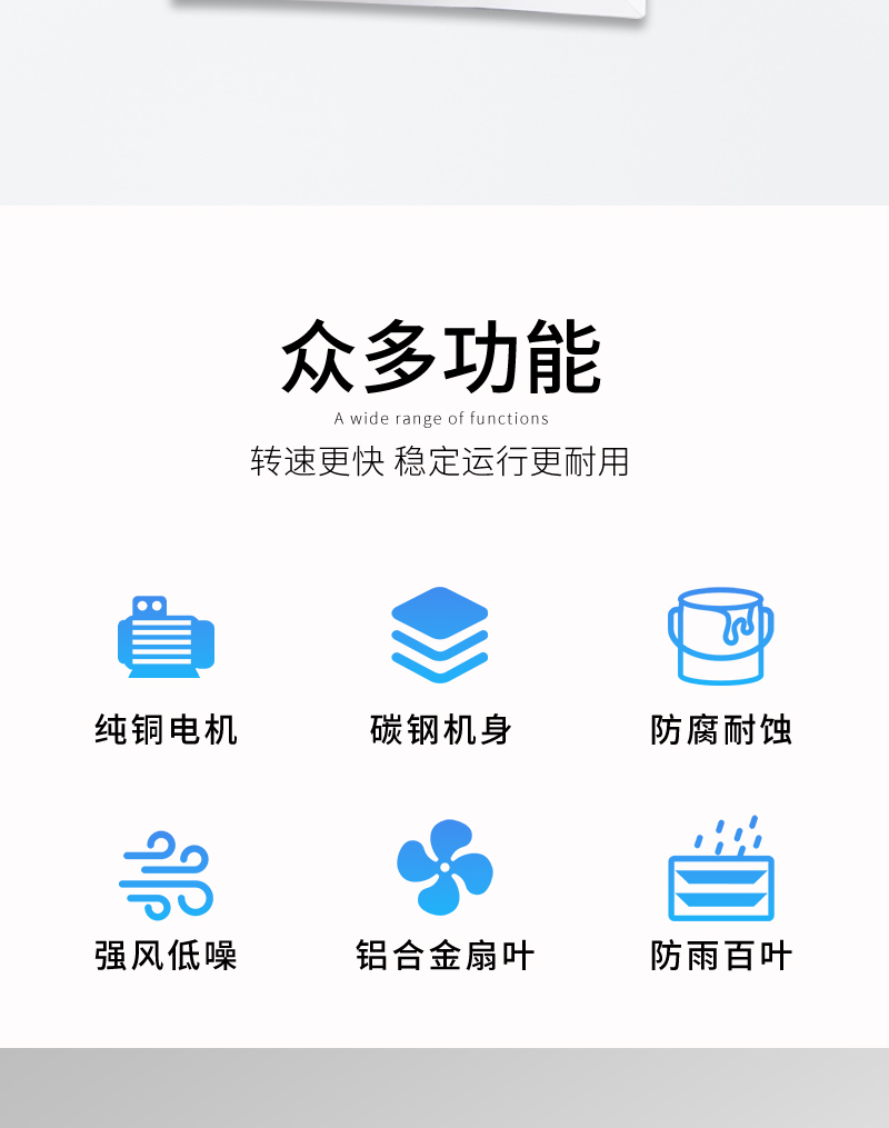 方形壁式軸流風機